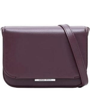 Giorgio Armani Small X 10 Corso Como Push-Lock Shoulder Bag - Purple