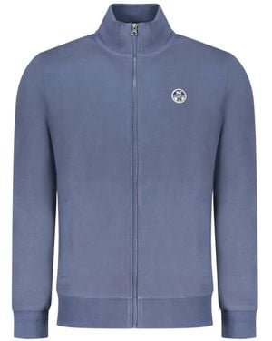 North Sails Veste Zippée À Patch Logo - Blue
