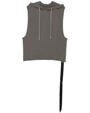Rick Owens Sleeveless Hoodie - Grey