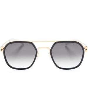 Mykita Leeland Geometric-Frame Sunglasses - Metallic