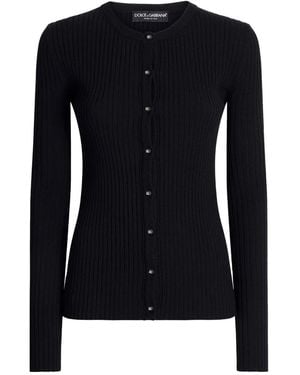 Dolce & Gabbana Cardigan With Buttons - Black