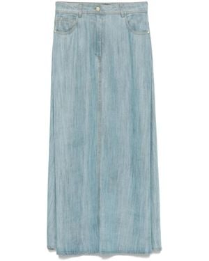 Kaos A-Line Midi Skirt - Blue