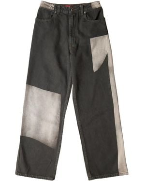 Eckhaus Latta Weite Jeans im Patchwork-Look - Grau