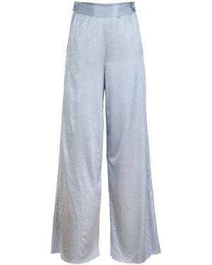 Fleur du Mal Pantaloni Con Strass - Blu
