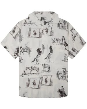 One Of These Days Montage Camp-Collar Shirt - Grey