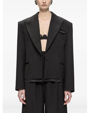 Nissa Klassischer Oversized-Blazer - Schwarz