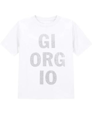 ARMANI EXCHANGE Round-Neck Short-Sleeve T-Shirt - White