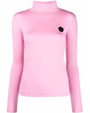 Viktor & Rolf Signature Seal Turtleneck Top - Pink