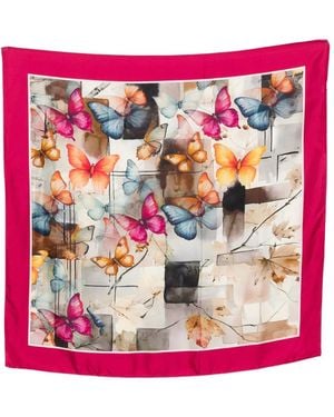 D'Aniello Schal Mit Schmetterling-Print - Pink