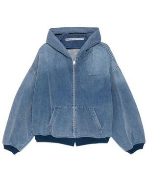 Alexander Wang Brushed Oversized Hoodie - Blue
