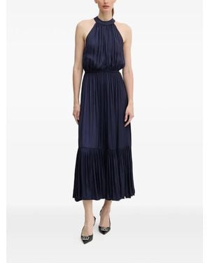 Morgan Pleated Midi Dress - Blue