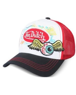 Von Dutch Casquette Brodée À Empiècement En Mesh - White