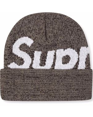 Supreme Big Logo Beanie - Grey