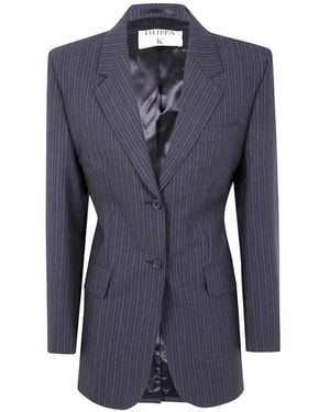 Filippa K Gestreifter Hourglass Blazer - Blau