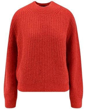 A.P.C. リブ ハイネックセーター - レッド
