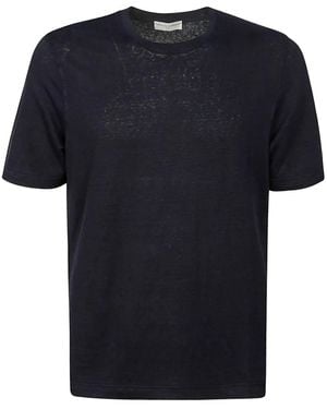 FILIPPO DE LAURENTIIS T-Shirt En Lin À Manches Courtes - Noir