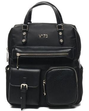 V73 Mochila con múltiples bolsillos - Negro