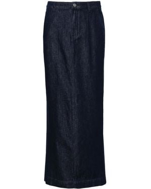 Theory Pencil Midi Skirt - Blue