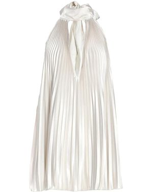 L'idée Opera Mini Pleated Blouse - White