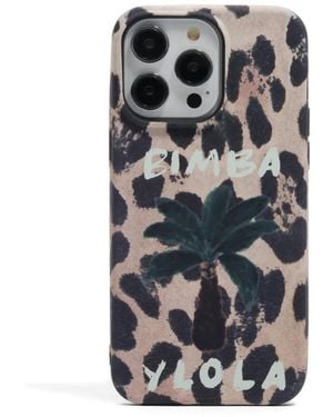 Bimba Y Lola Iphone 15 Pro Max Animal-Print Phone Case - Gray