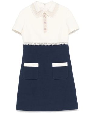 Valentino Garavani Colourblock Mini Dress - Blue
