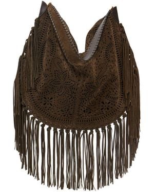 Isabel Marant Oskan Hobo Schultertasche Aus Wildleder - Schwarz