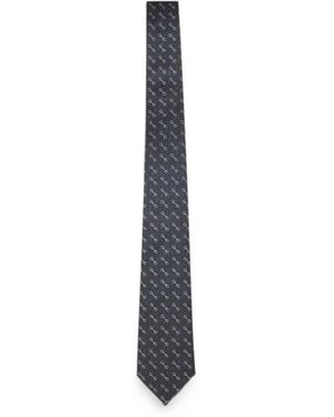 Gucci Corbata Horsebit En Jacquard - Blanco