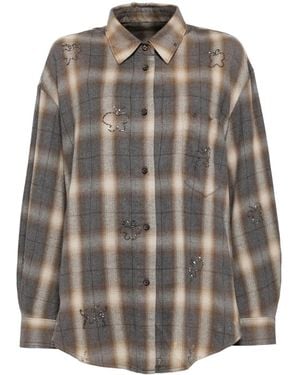 JNBY Beaded Flannel Shirt - Brown