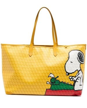 Anya Hindmarch Bolso shopper Peanuts I Am A Plastic Bag Snoopy - Amarillo