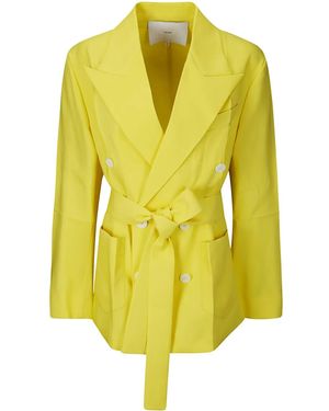 Setchu Blazer Met Dubbele Rij Knopen - Geel