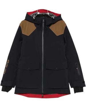Moncler Contrast-Panel Hooded Jacket - Black