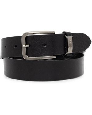 Guess Logo-Plaque Buckle Belt - Black