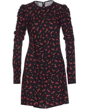 Mar De Margaritas Rose-Print Mini Dress - Black