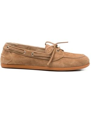 Pomme D ́Or Marina Suede Boat Shoes - Brown