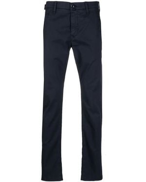 Jacob Cohen Logo-Patch Straight-Leg Pants - Blue