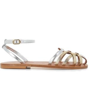 K. Jacques Geflochtene Caicea Sandalen Mit Knöchelriemen - Weiß