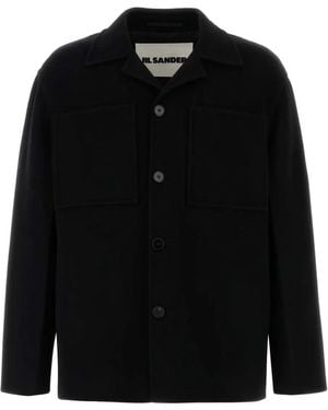 Jil Sander Point-Collar Wool Cardigan - Black