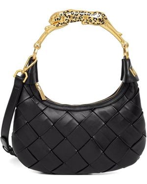 Lola Casademunt Woven Panther-Handle Tote Bag - Black