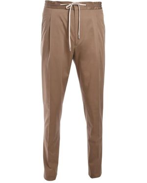 Lardini Pleated Elasticated-Waistband Trousers - Grey