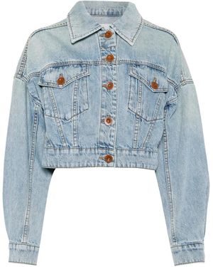 Zimmermann Raie クロップド ジャケット - ブルー