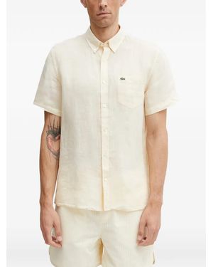 Lacoste Logo-Patch Short-Sleeve Shirt - White
