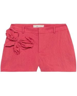 Blumarine Pantalones Cortos Con Detalle De Mariposa - Rojo