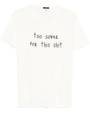 R13 Too Sober Printed T-Shirt - White