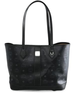 MCM Small New Liz Monogram-Print Tote Bag - Black