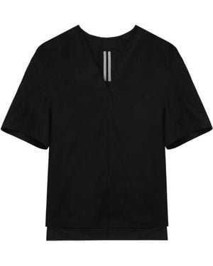 Rick Owens Vネック Tシャツ - ブラック