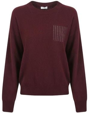 Peserico Beaded-Pocket Jumper - Purple