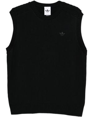 adidas Logo Knitted Gilet - Black
