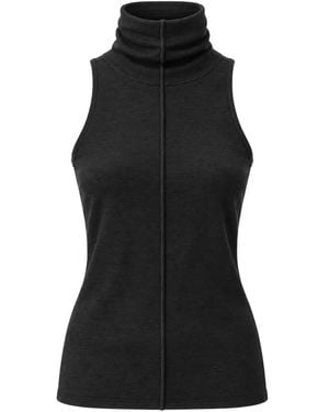 Thom Krom Paneled High-Neck Top - Black