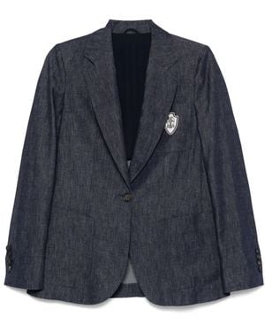 Brunello Cucinelli Chambray Blazer - Blue