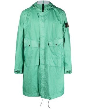 Stone Island コンパスパッチ レインコート - グリーン